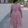 Pink Mulchanderi Frock(LIVA002)