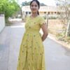 Yellow Mulchanderi Frock(LIVA001)