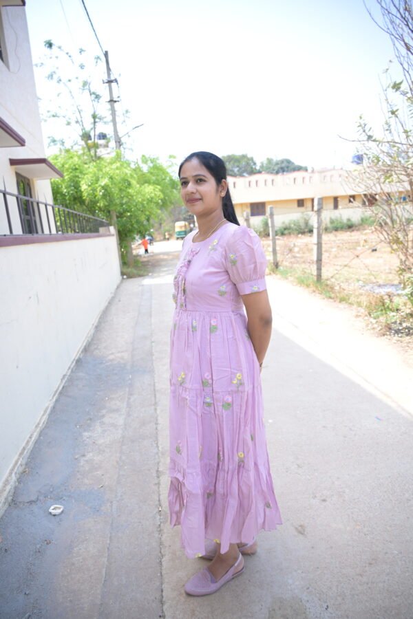 Lavender Mulchanderi Frock(LIVA005)