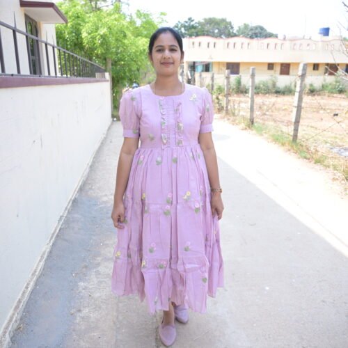 Lavender Mulchanderi Frock(LIVA005)