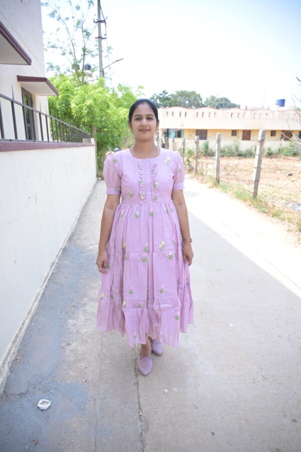 Lavender Mulchanderi Frock(LIVA005)