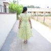 Pista Green Mulchanderi Frock(LIVA003)