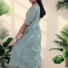 Green Mulchanderi Frock(LIVA007)