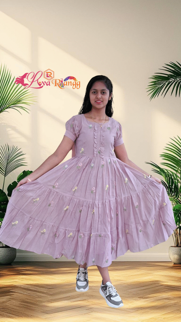 Lavender Mulchanderi Frock(LIVA005)
