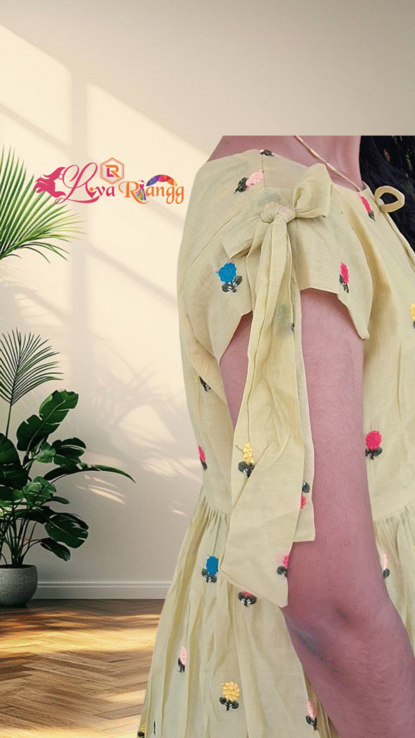 Yellow Mulchanderi Frock(LIVA001)