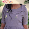 Purple Mulchanderi Frock(LIVA006)