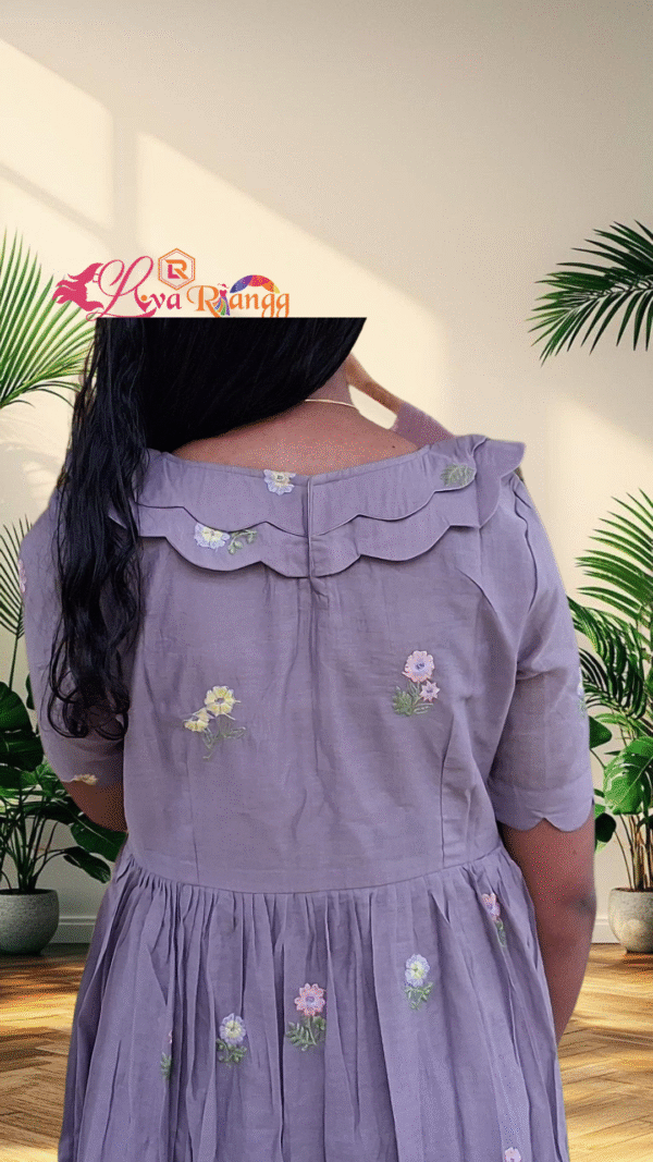 Purple Mulchanderi Frock(LIVA006)