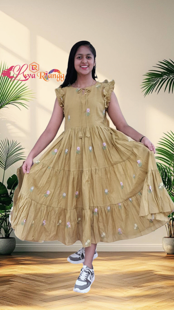 Majenta Mulchanderi Frock(LIVA004)
