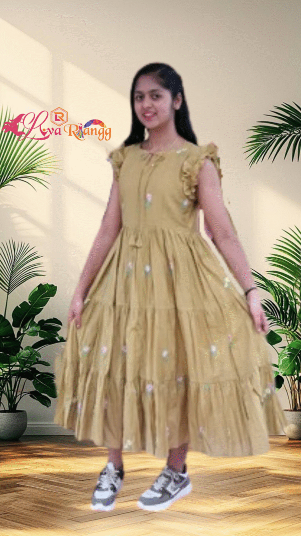 Majenta Mulchanderi Frock(LIVA004)