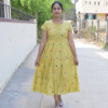 Yellow Mulchanderi Frock(LIVA001)