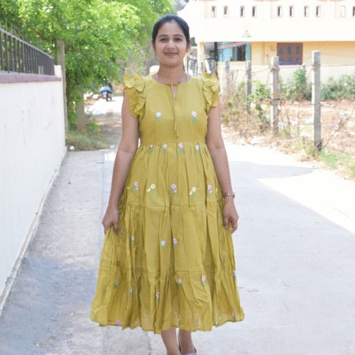 Majenta Mulchanderi Frock(LIVA004)