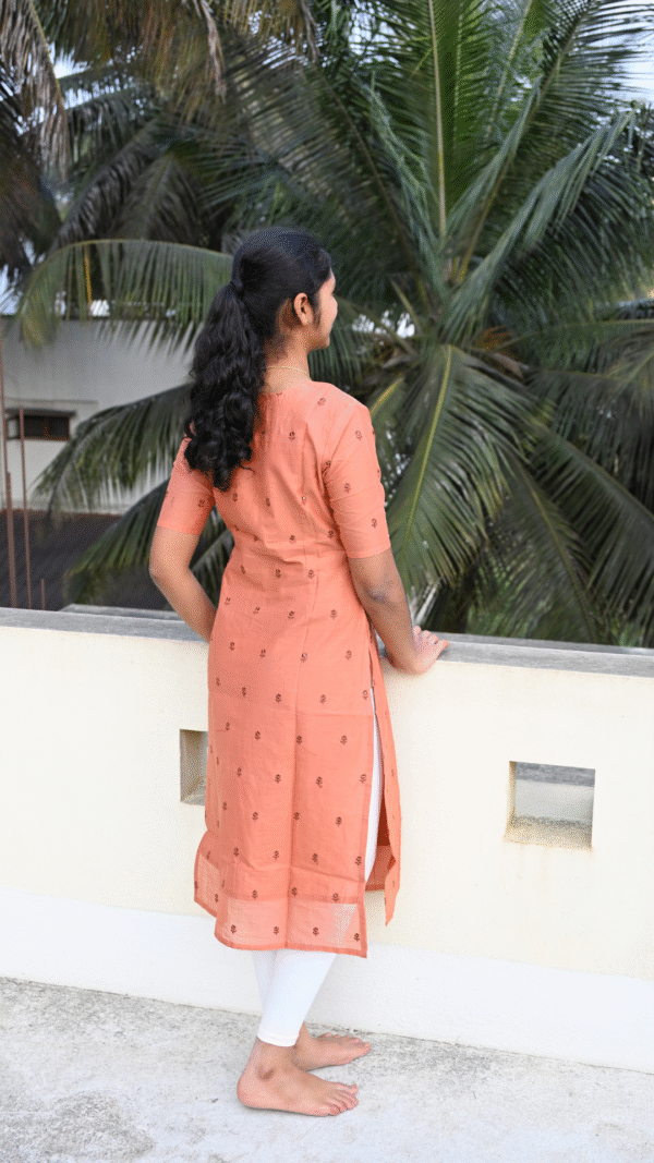 Brown MulCotton Scallop Kurti