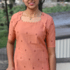 Brown MulCotton Scallop Kurti