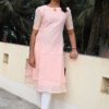 Pastel Peach Mul Cotton Kurti