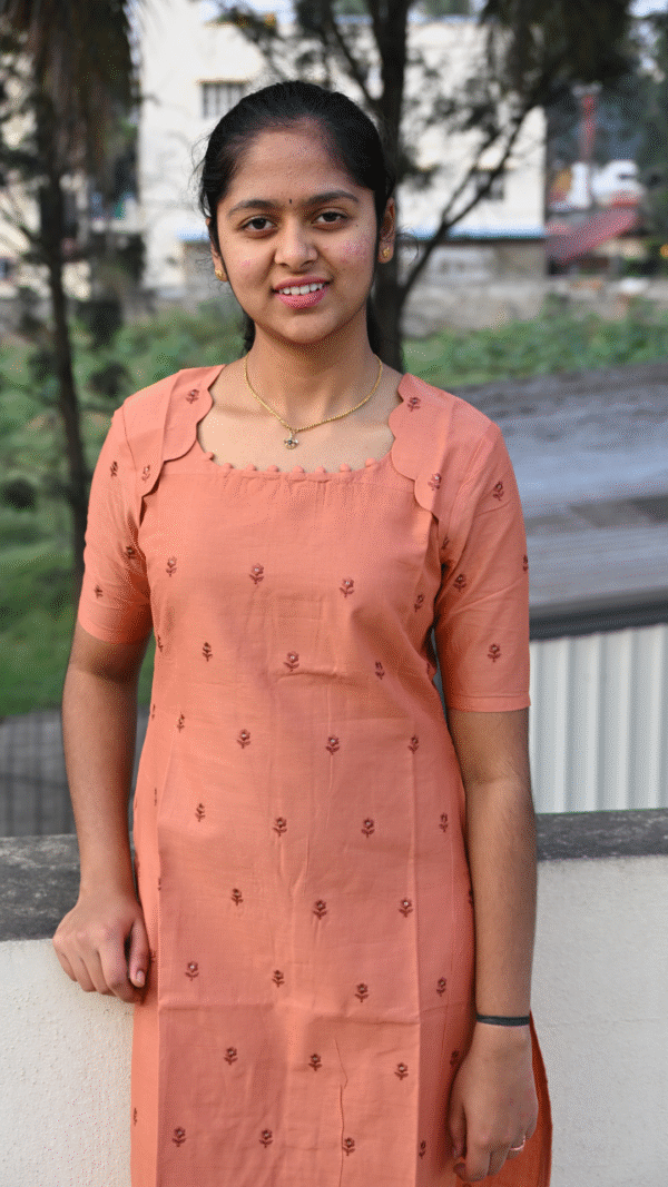 Brown MulCotton Scallop Kurti