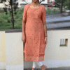 Brown MulCotton Scallop Kurti