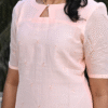 Pastel Peach Mul Cotton Kurti