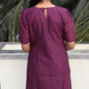 Wine Vneck MulCotton Kurta