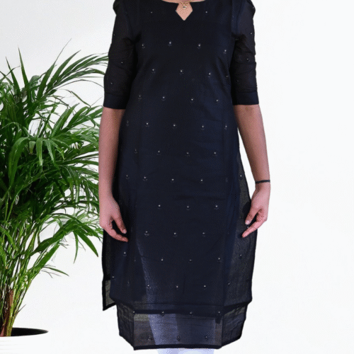 Black MulCotton Kurta