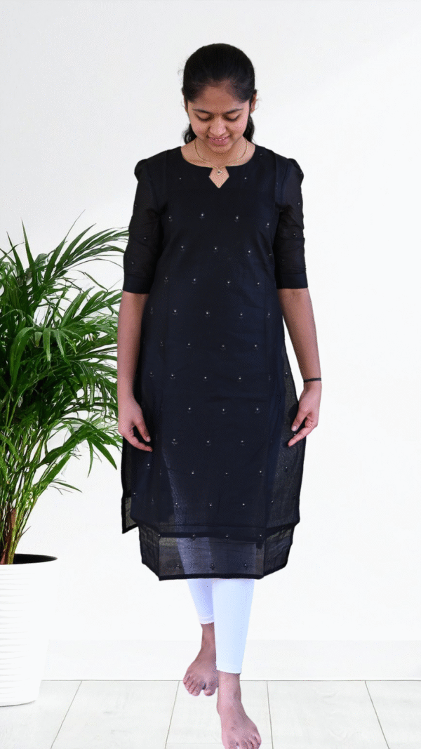 Untitled design (77) Black MulCotton Kurta